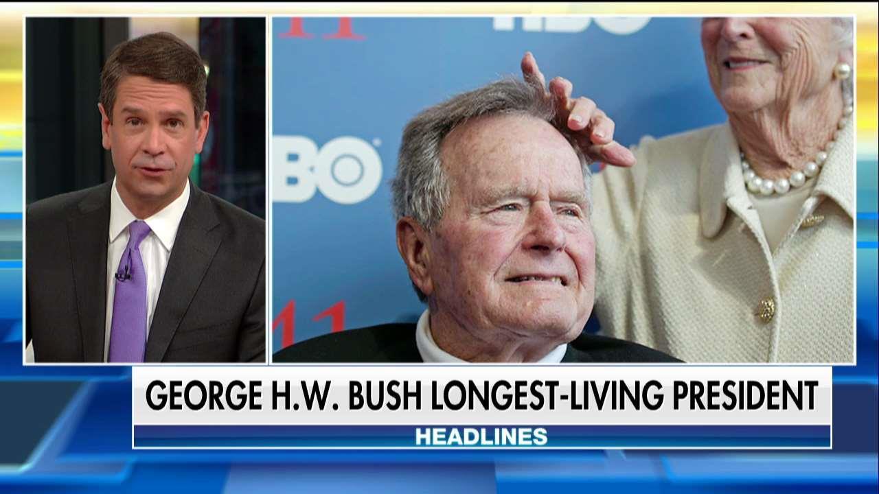 George Hw Bush Now Longest Living President Fox News Video