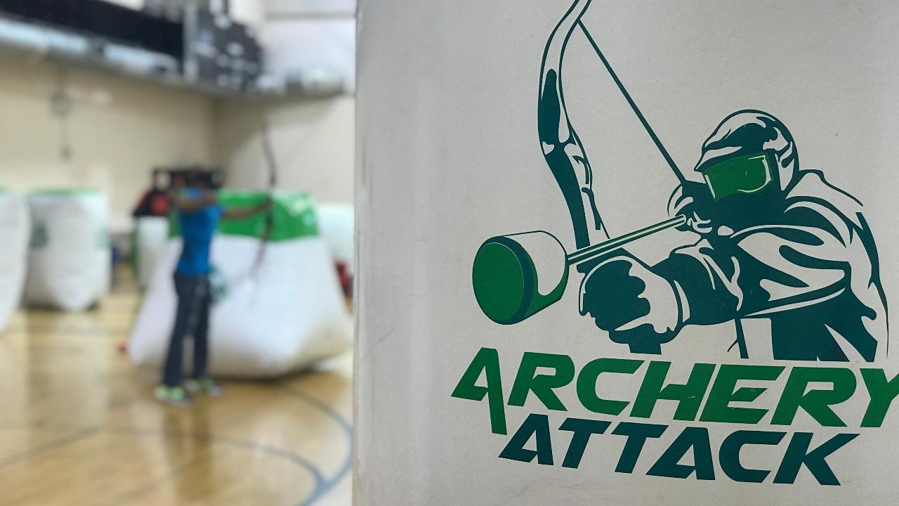 Dodgeball archery hybrid hits bullseye in Georgia gym