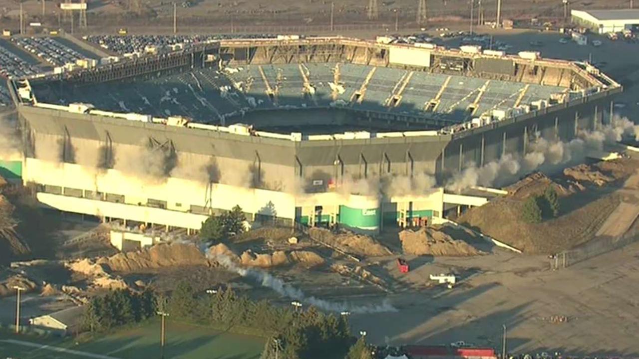 Michigan's Silverdome still standing after detonation