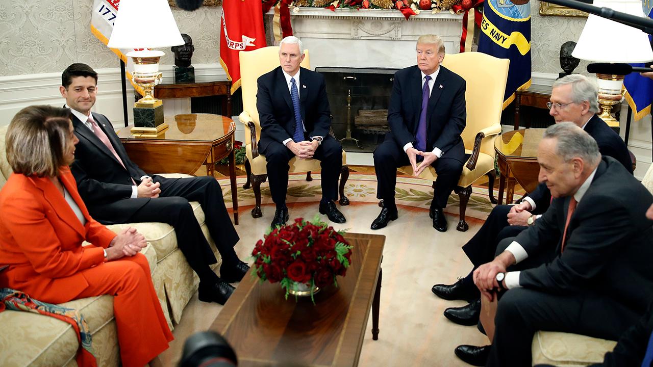 Trump meets with congressional leaders in Oval Office