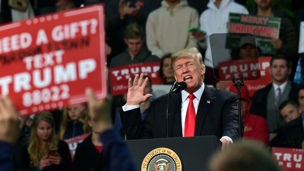 President Trump holds raucous rally in Florida