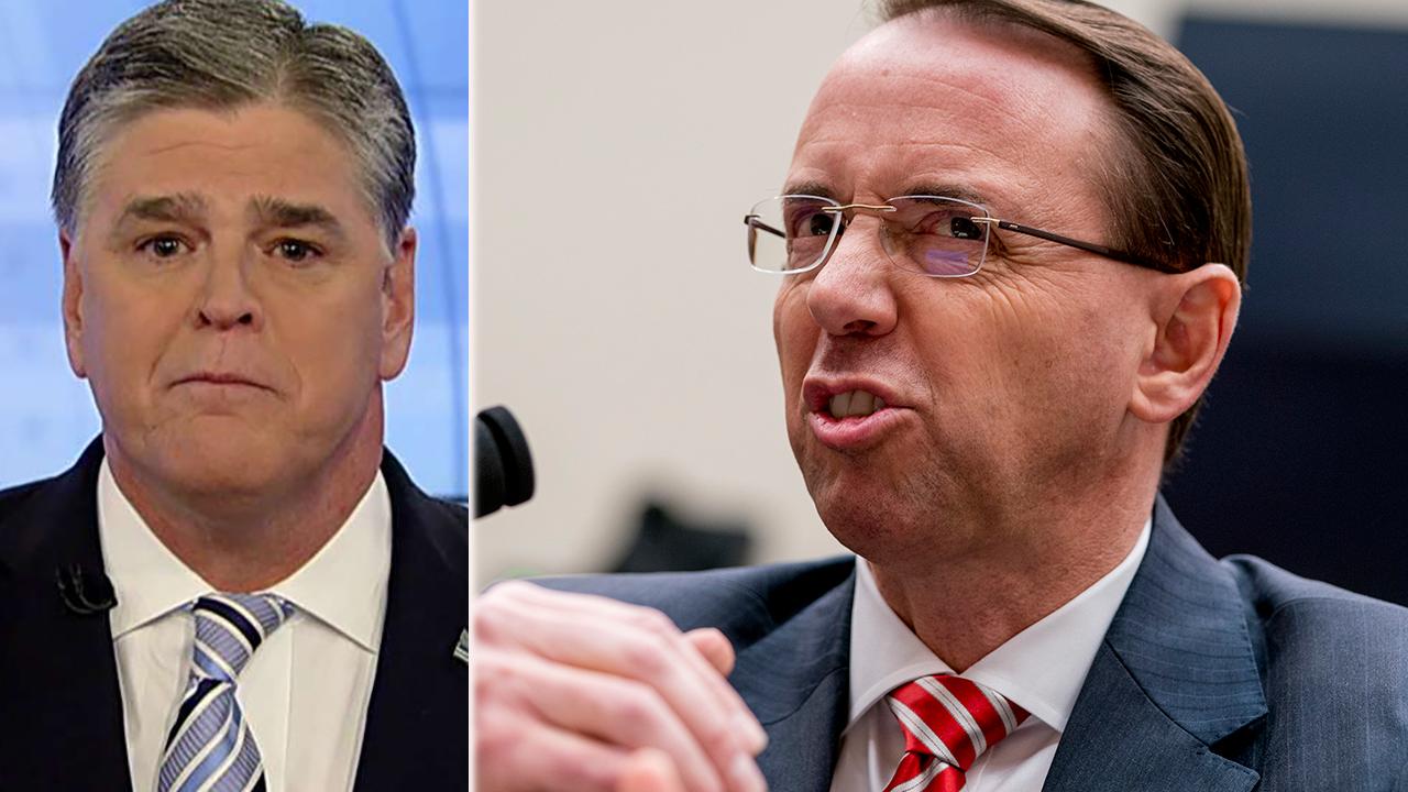 Hannity: Rosenstein pretends not to see evidence of bias