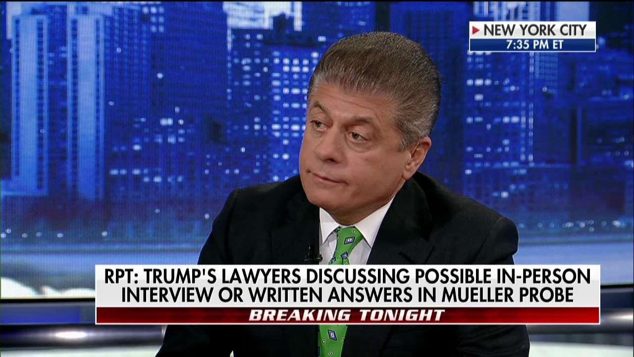 Judge Nap: Trump Should 'NEVER, NEVER, NEVER' Agree to Interview With Mueller