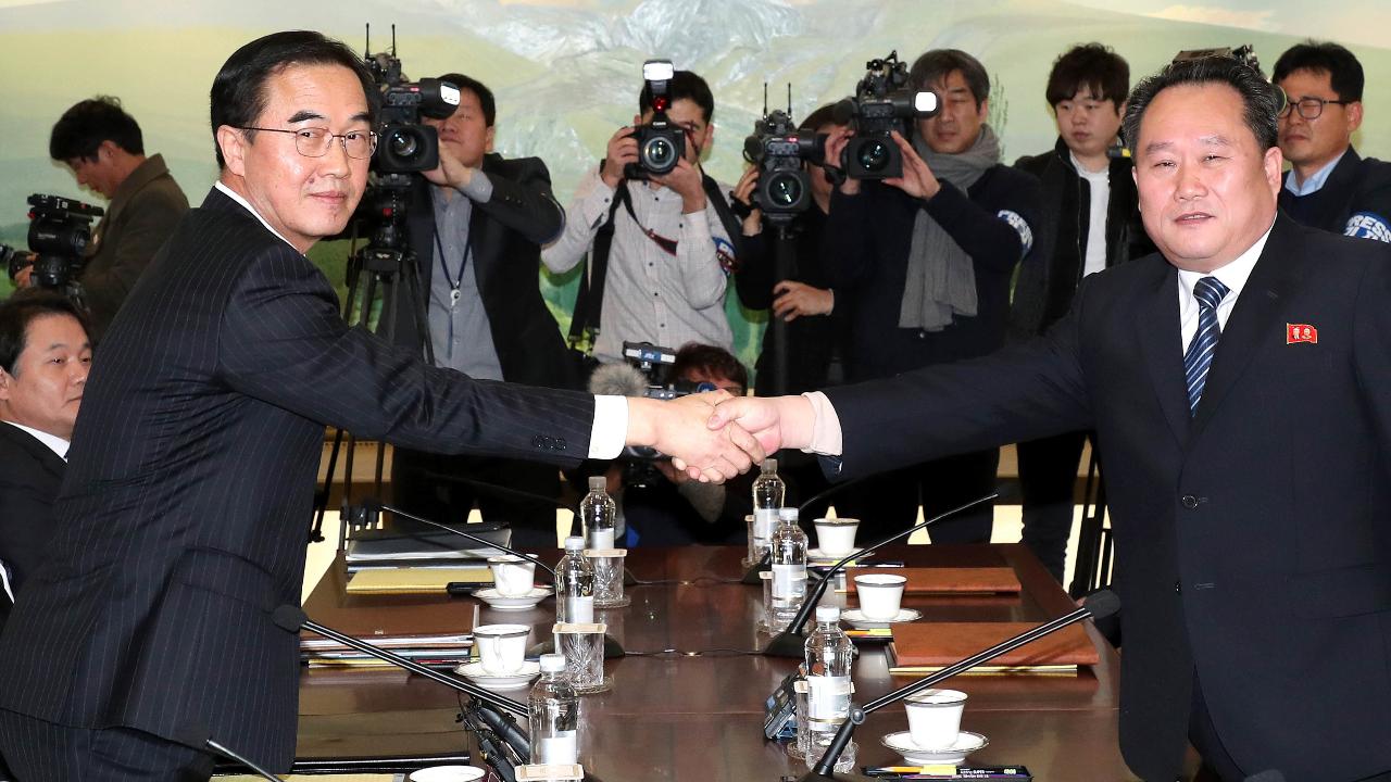 North and South Korea meet for historic talks