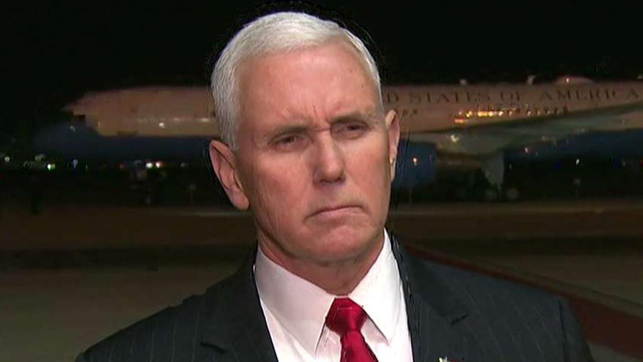 Pence makes remarks after meeting with Egyptian leader