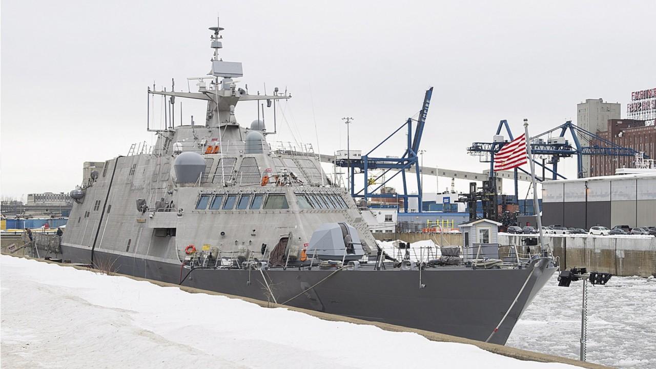Navy’s new warship stuck in ice in Canada