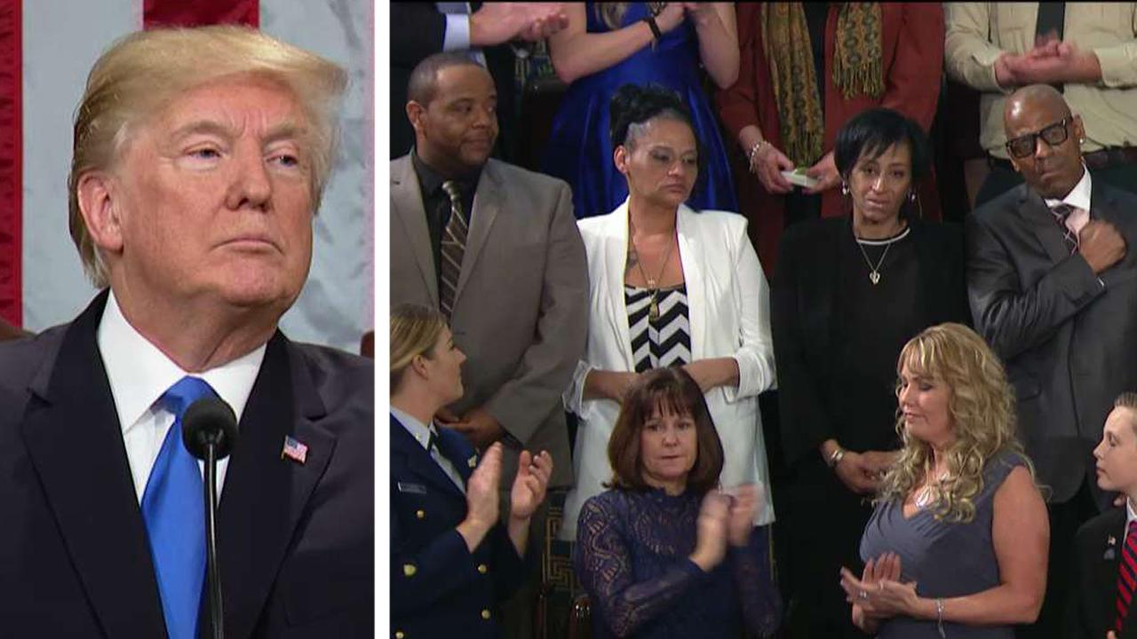 Trump honors parents of girls slain by alleged MS-13 members