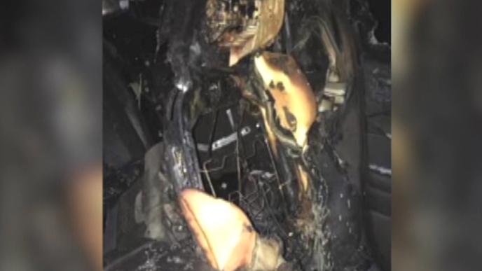 Woman's car sets fire minutes before traveling with son