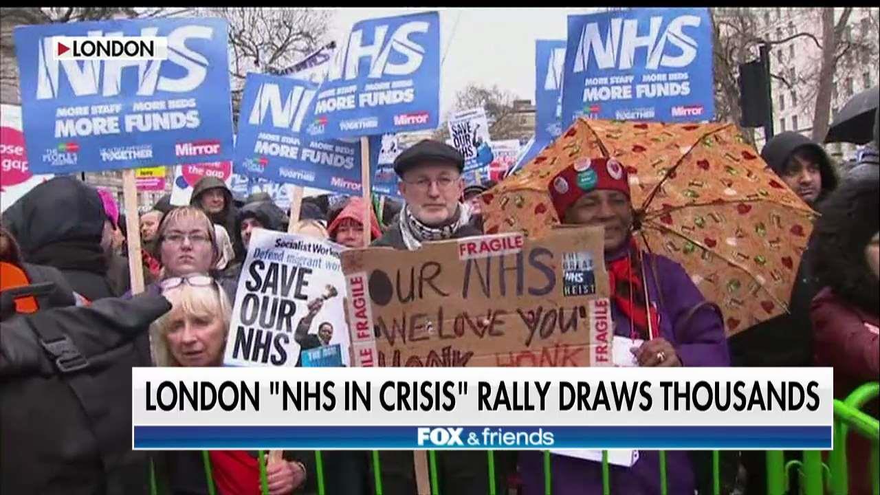 Farage Reacts to Protests Against Cash Strapped NHS