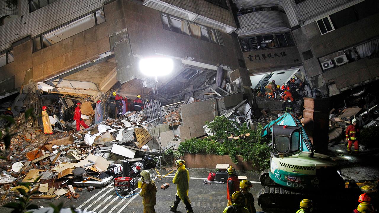 Crews search for survivors of massive Taiwan earthquake