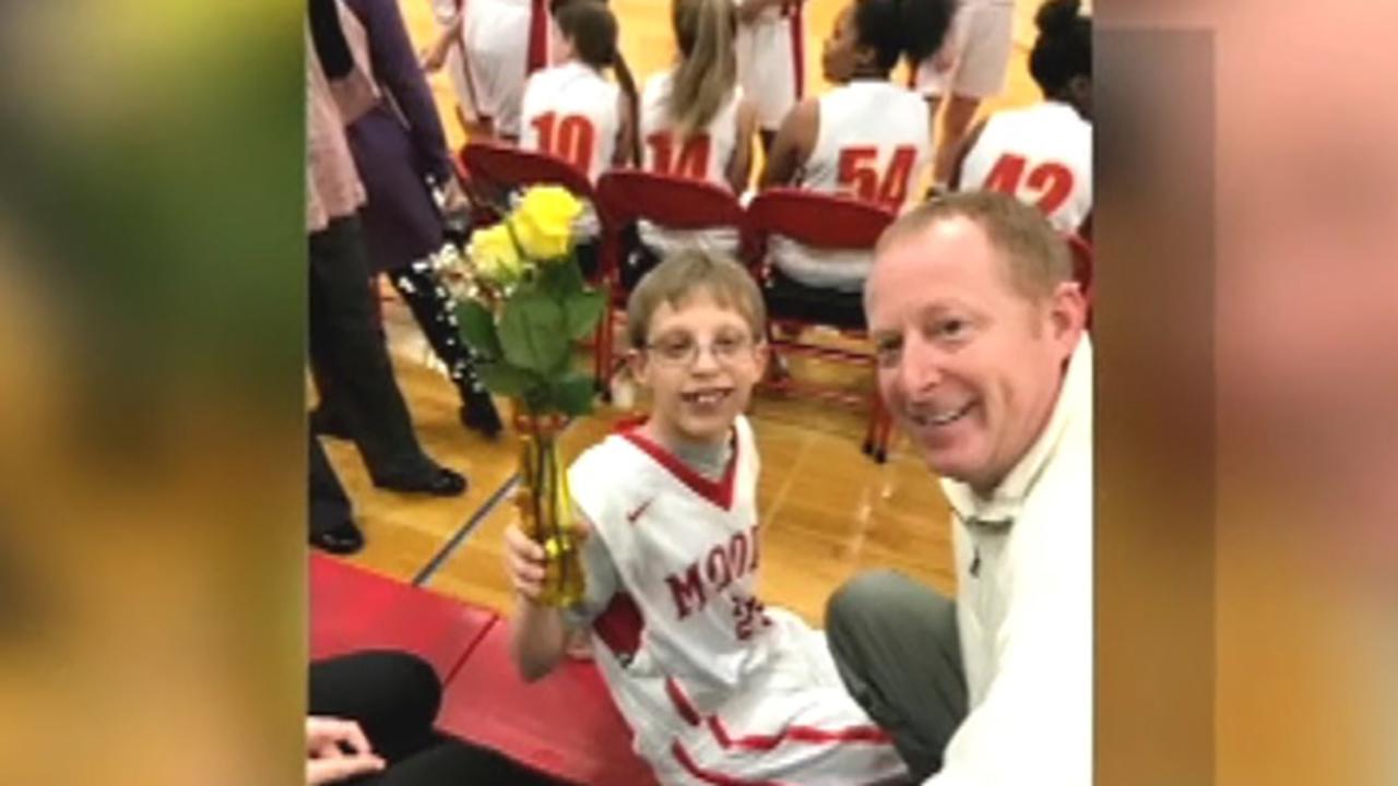 Autistic basketball player gets called into game, scores big