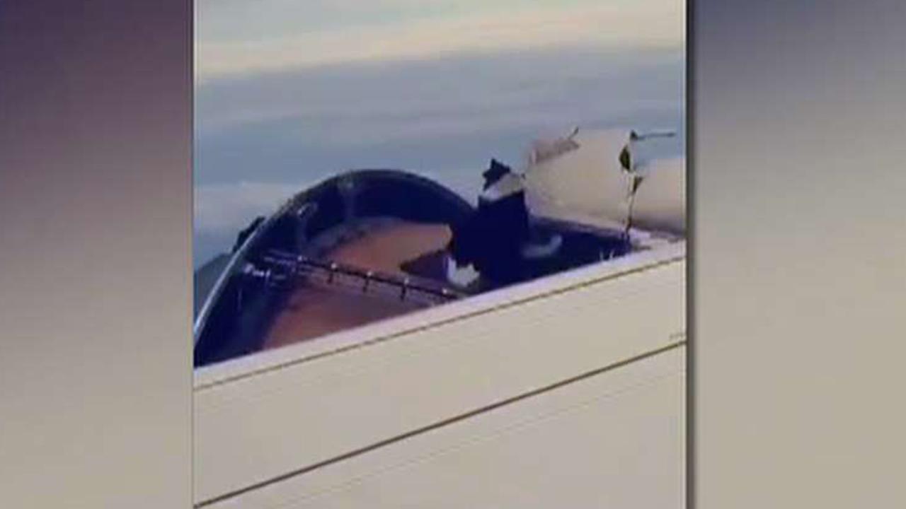 Jet engine on United Airlines flight falls apart