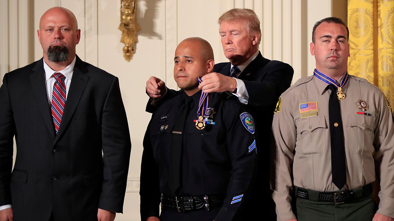 President Trump honors San Bernardino first responders