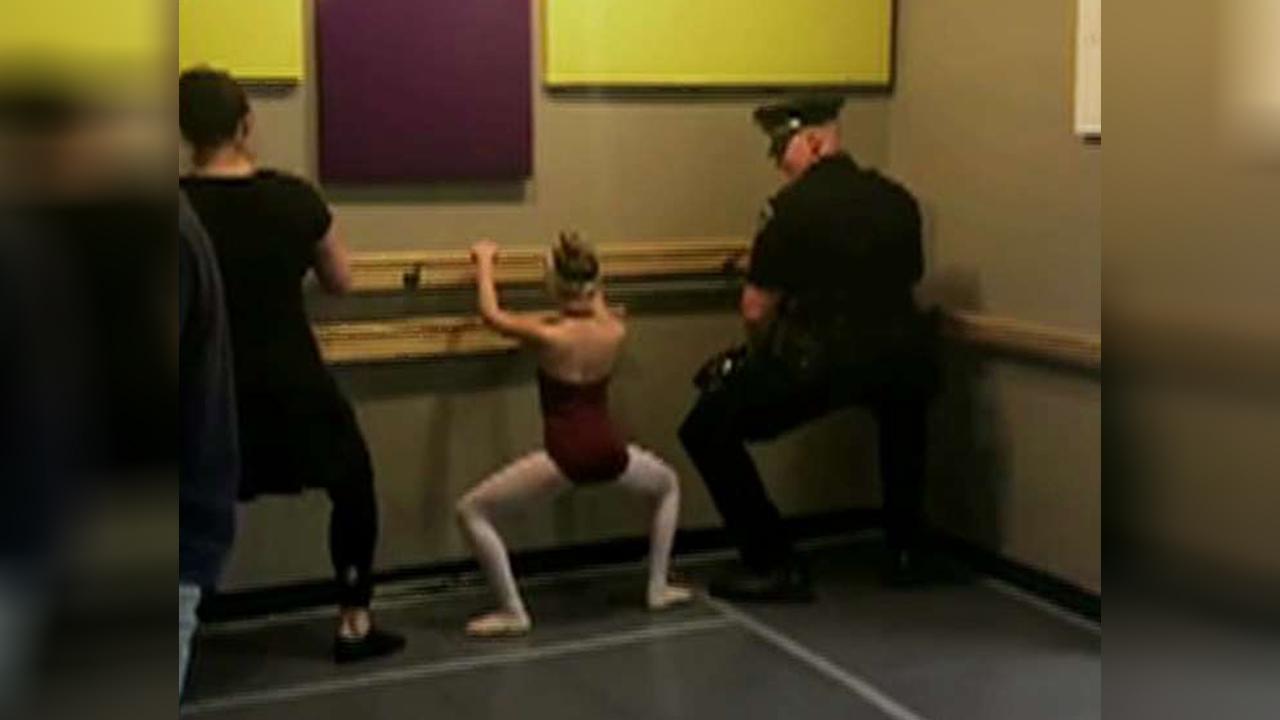 Cop dad dances with his ballerina daughter