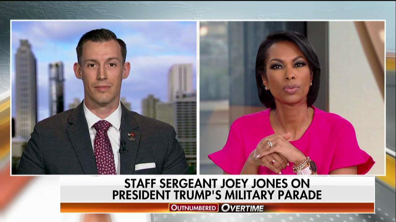 Staff Sgt. Joey Jones says 'no' to military parade.