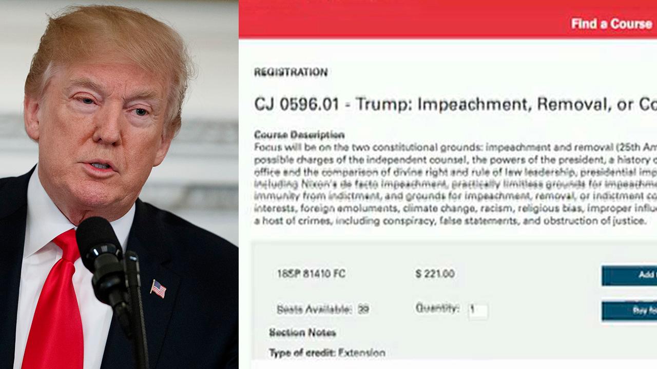 Education outrage: College class on impeaching Trump
