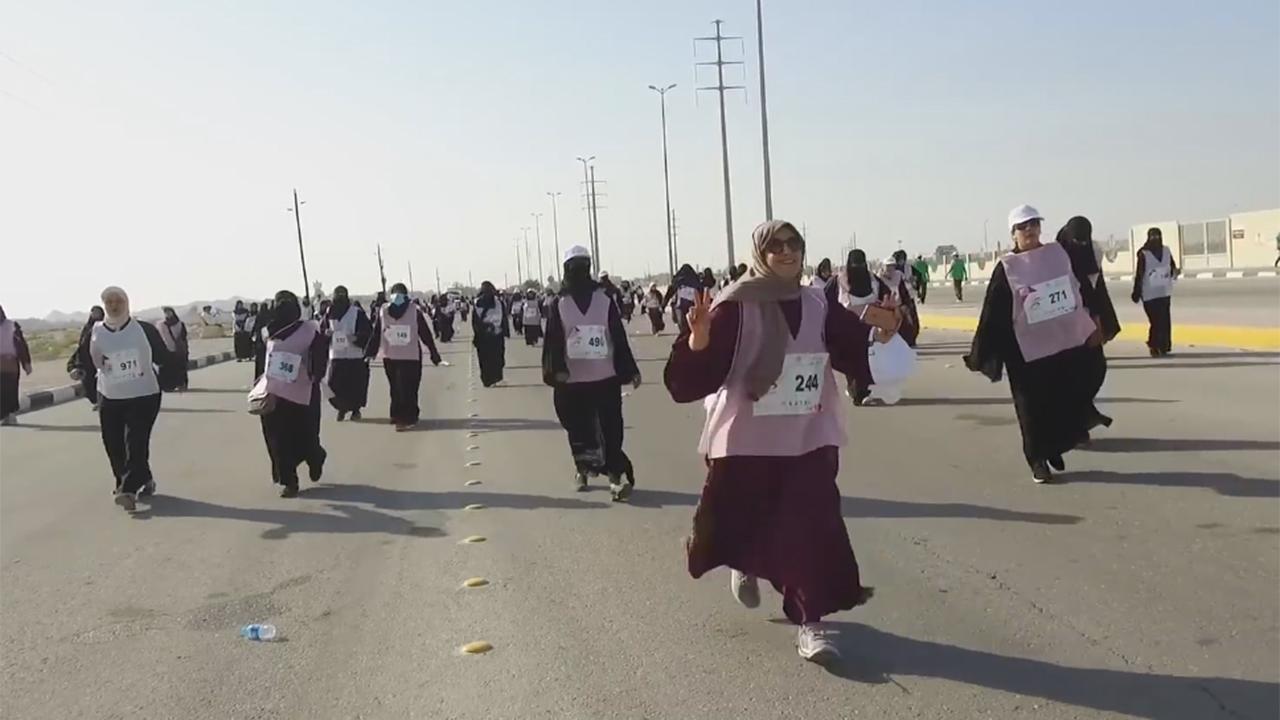 Saudi Arabia holds first-ever running race for women