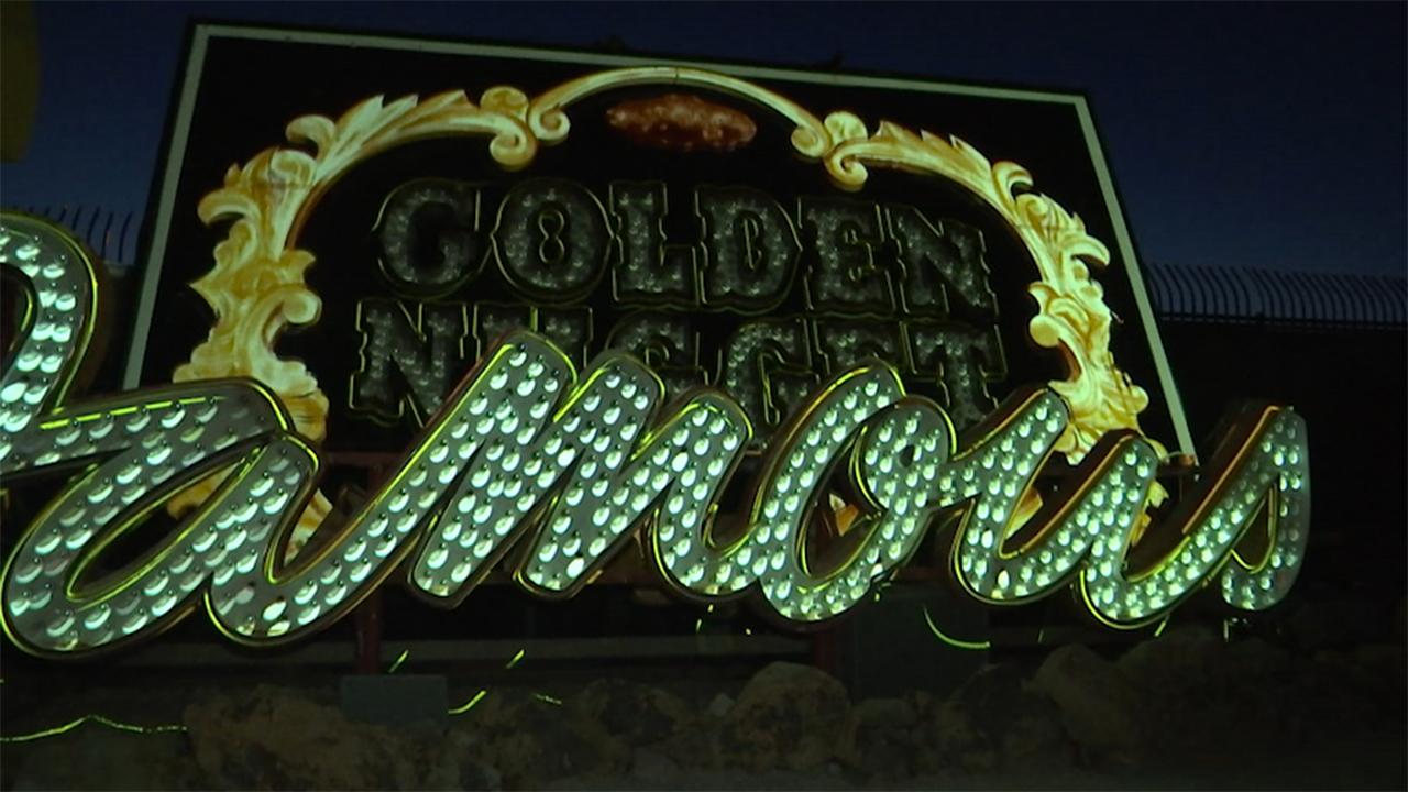 Old Vegas signs brought back to life using projection art