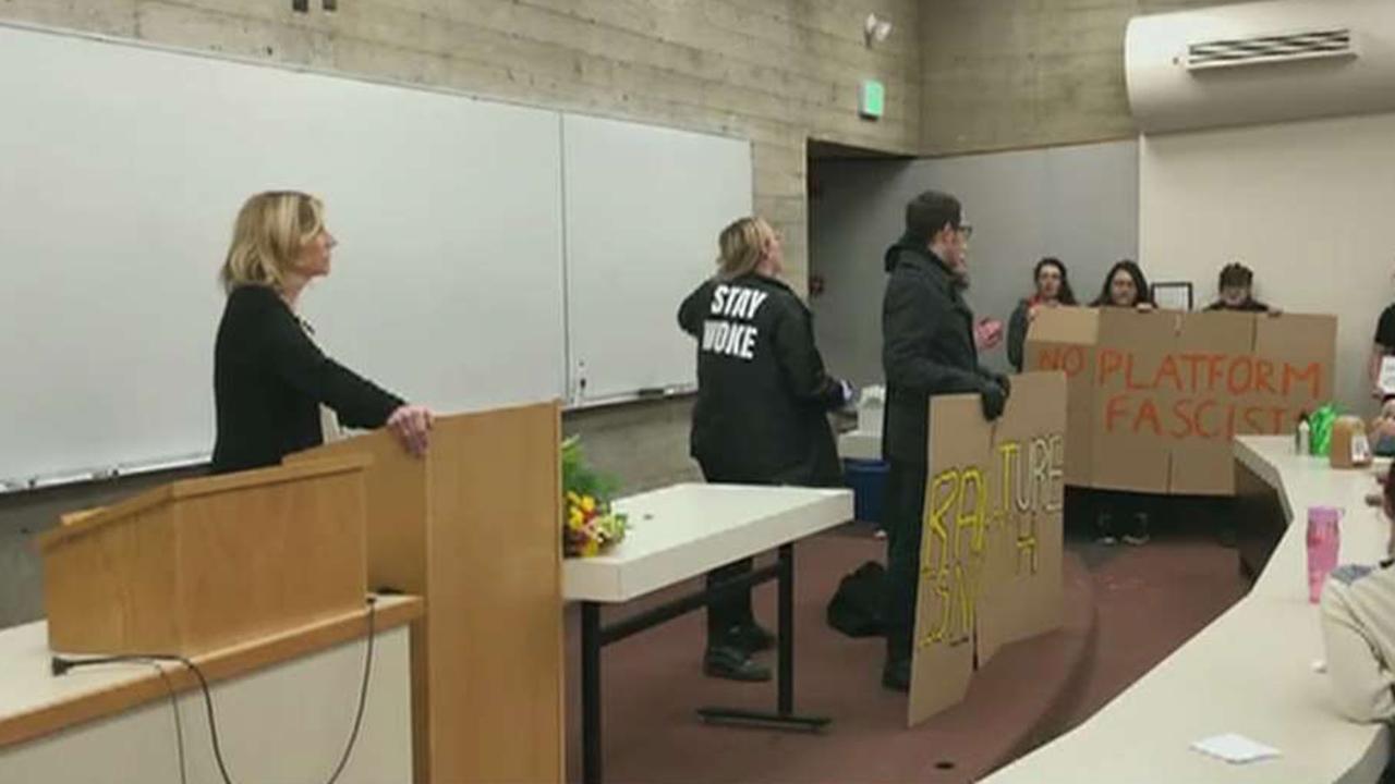 Students disrupt speech by author Christina Hoff Sommers