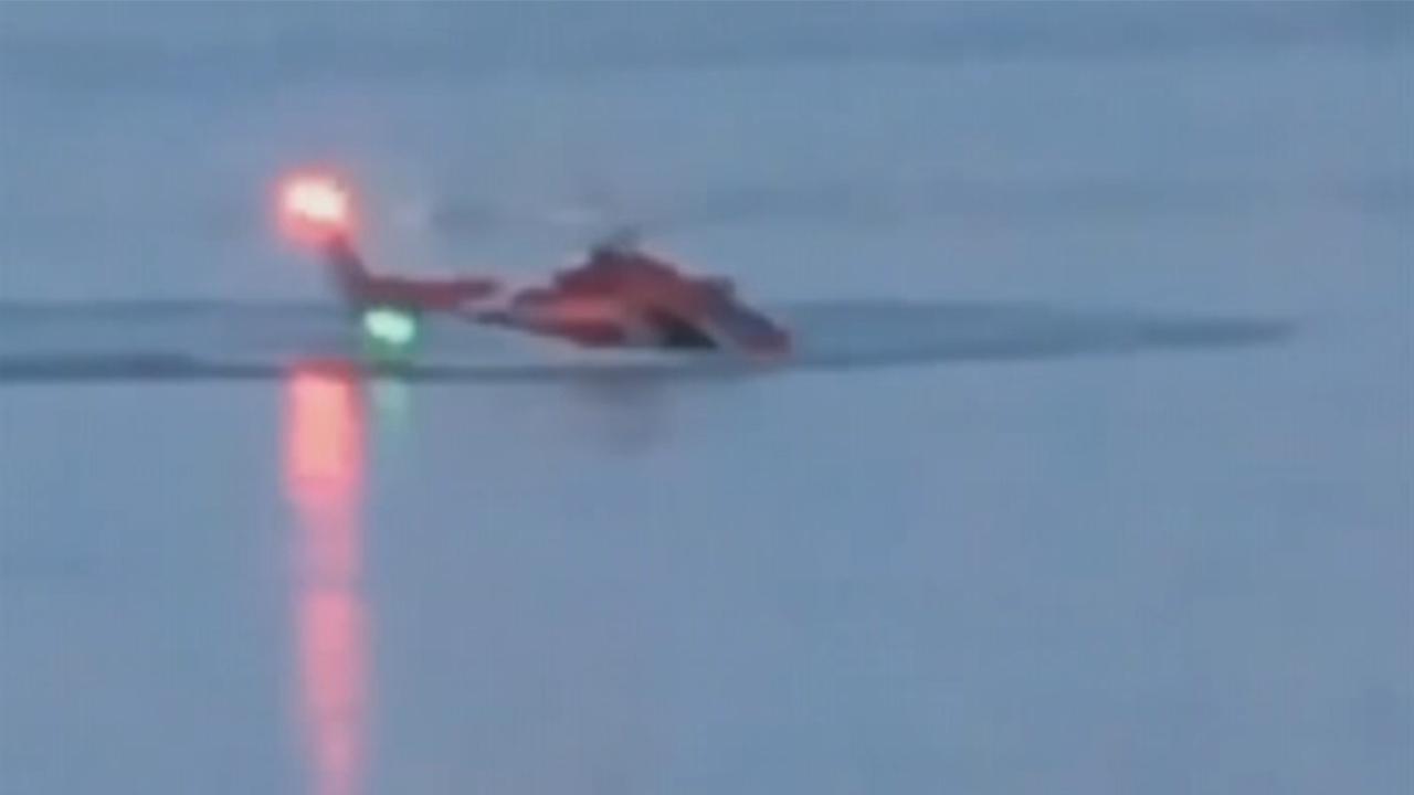 Raw video shows moment of helicopter impact