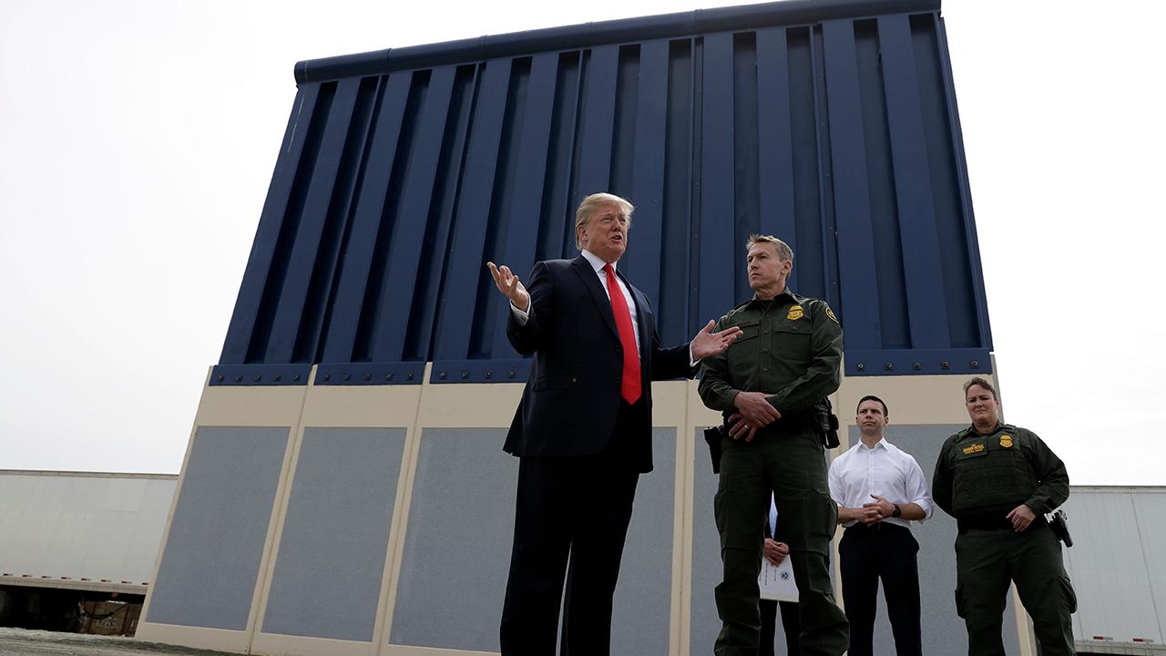 Trump gets first-hand look at border wall prototypes