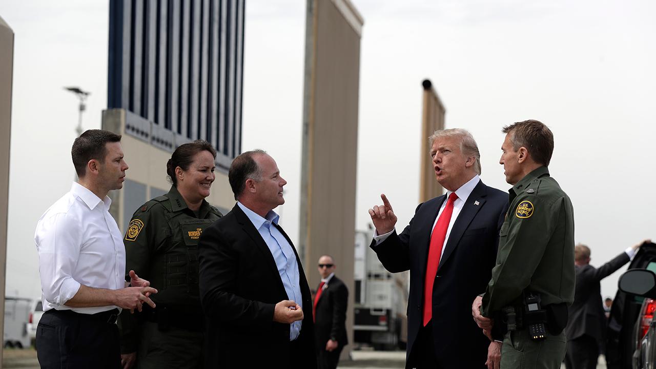 President Trump inspects prototypes for new border wall
