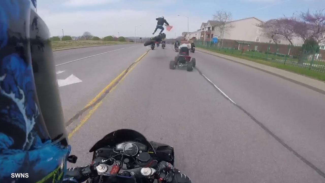 Frightening video: Motorcycle crash caught on camera
