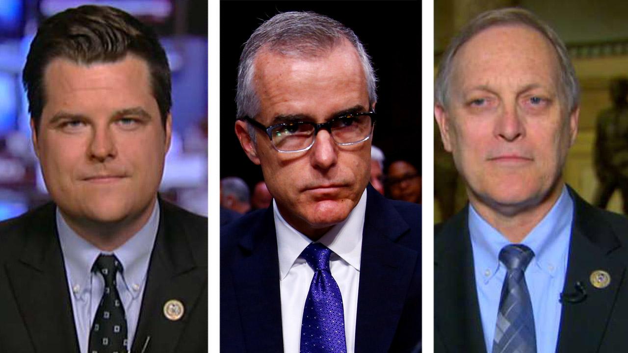 Reps. Gaetz and Biggs want answers on McCabe's firing