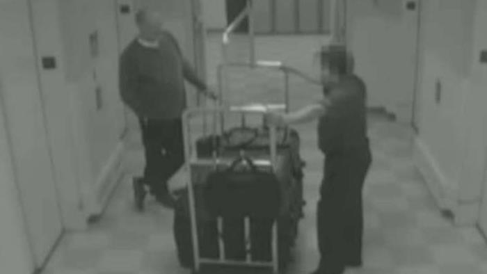 Video released of Las Vegas gunman bringing bags into hotel
