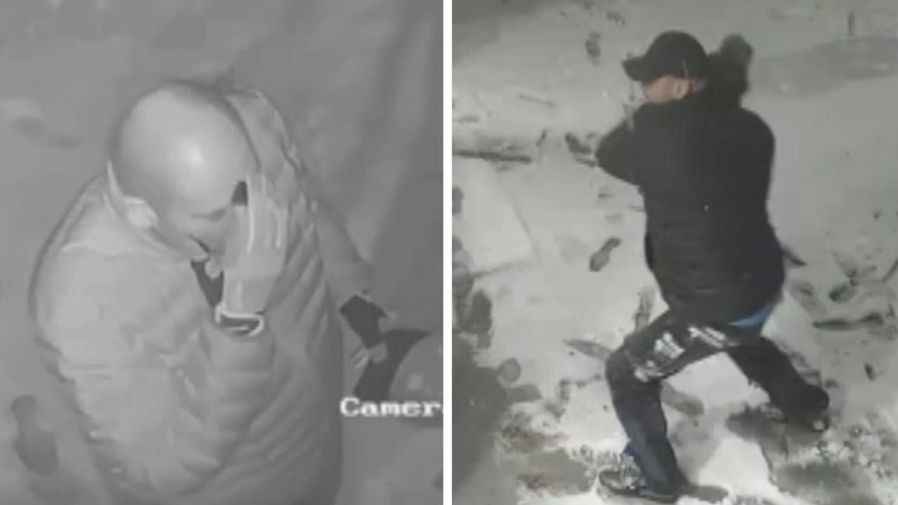 NYC burglar crosses himself before breaking into store