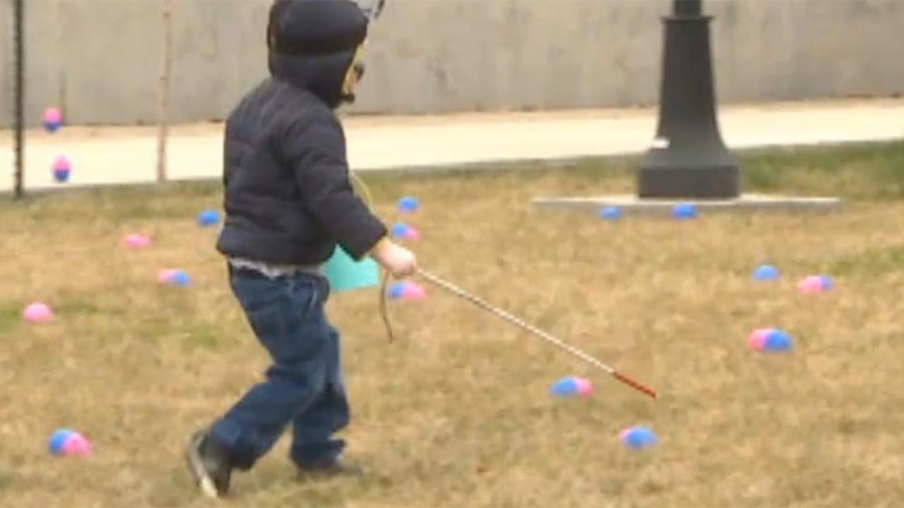 Beeper egg hunt helps visually impaired kids have Easter fun