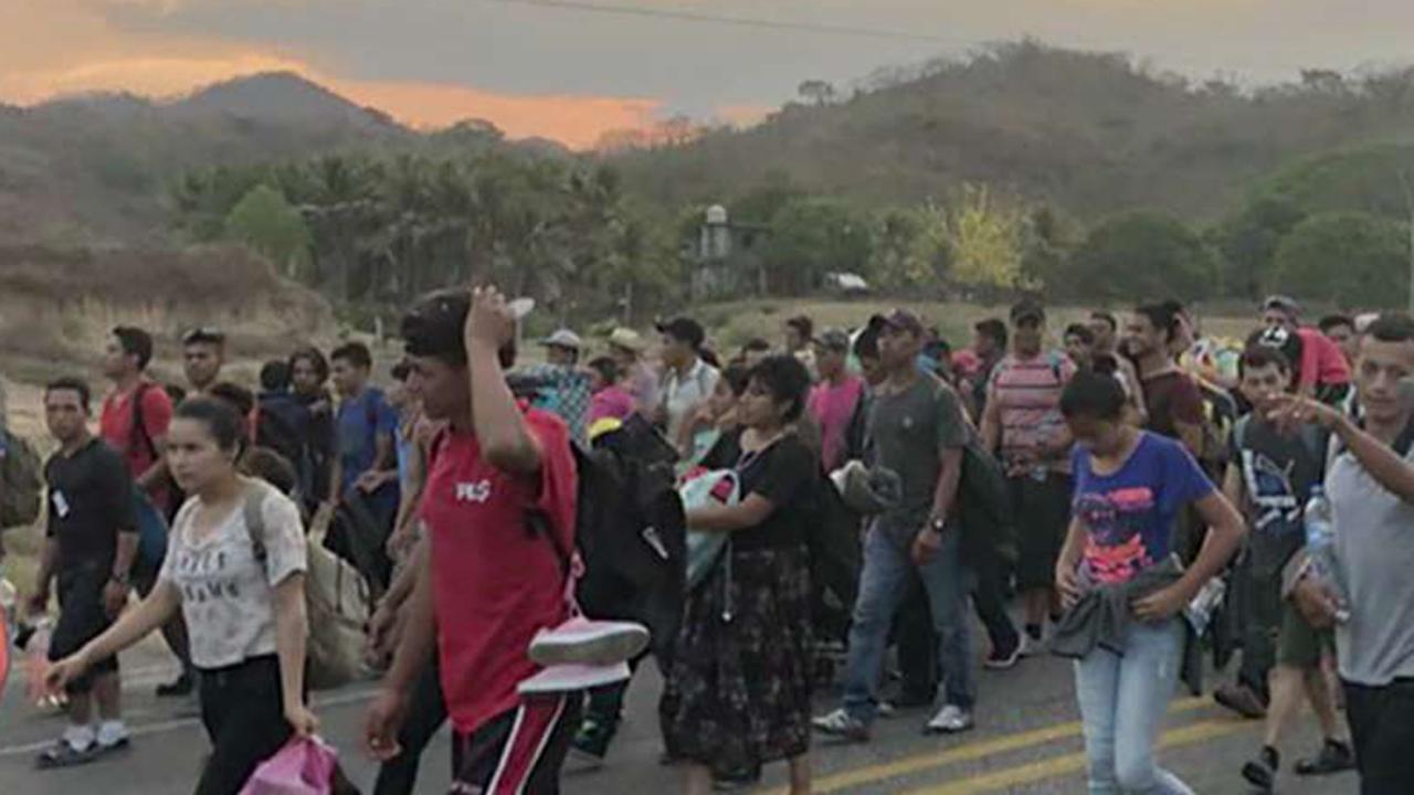 Border Patrol reaction to caravan of immigrants headed to US