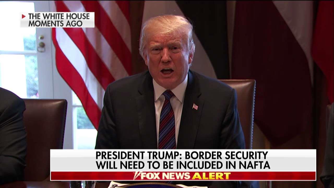 Trump: U.S. military will guard Mexican border. 