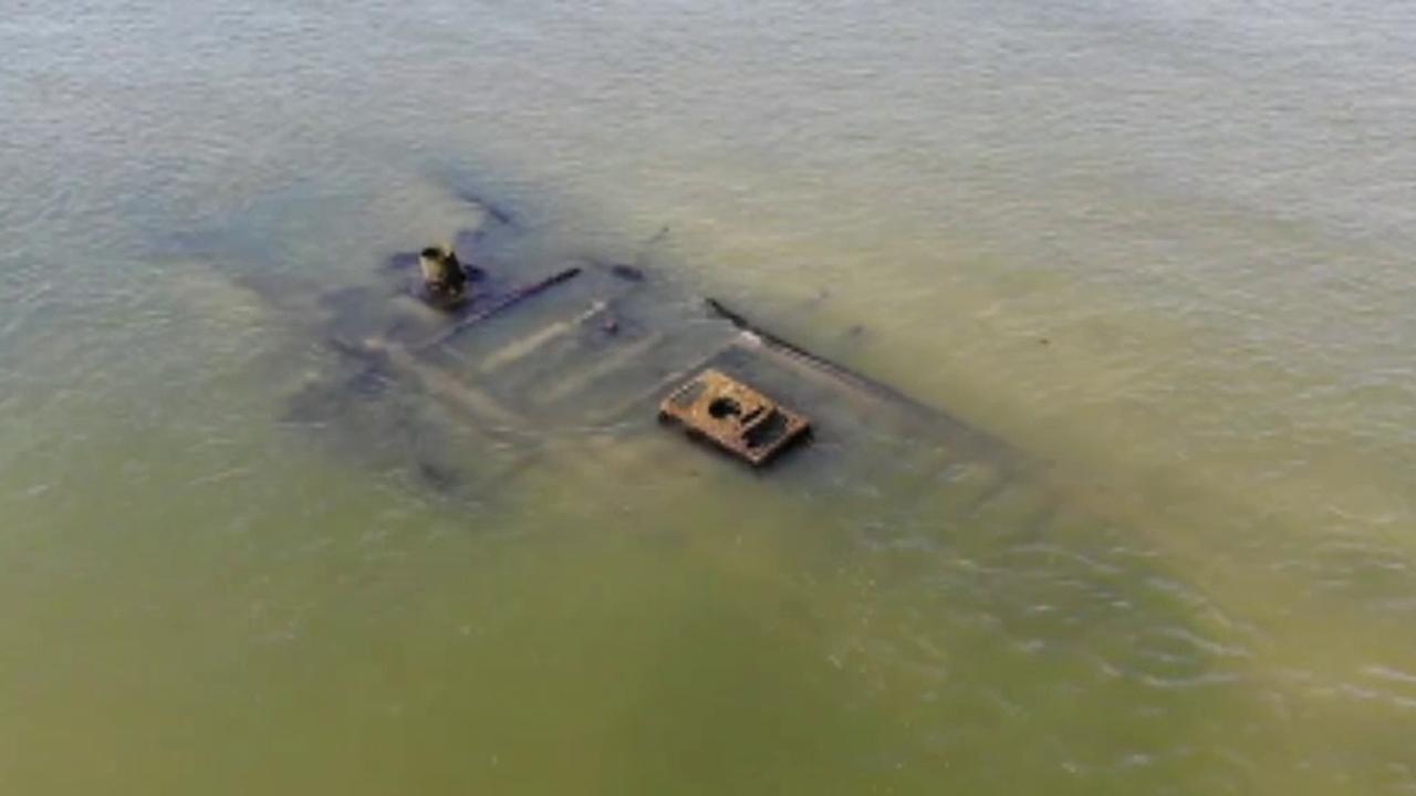 Beach goer captures footage of sunken Civil War-era steamer