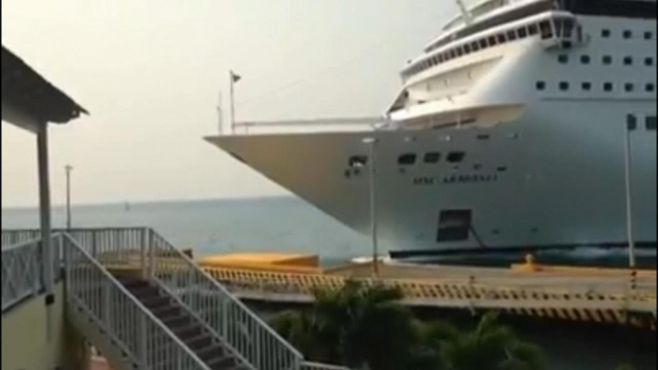 Dramatic video: Cruise ship crashes into dock