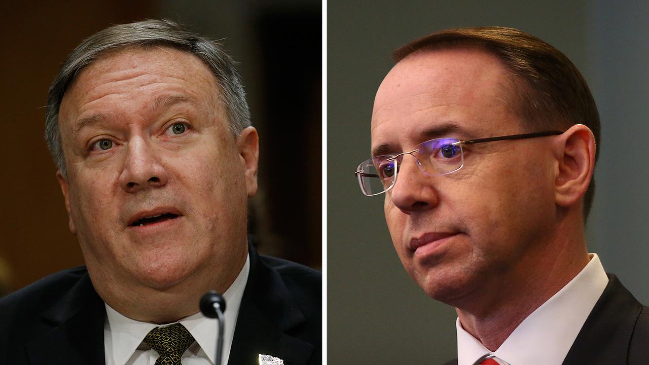 Pompeo signals he would not resign if Trump fired Rosenstein