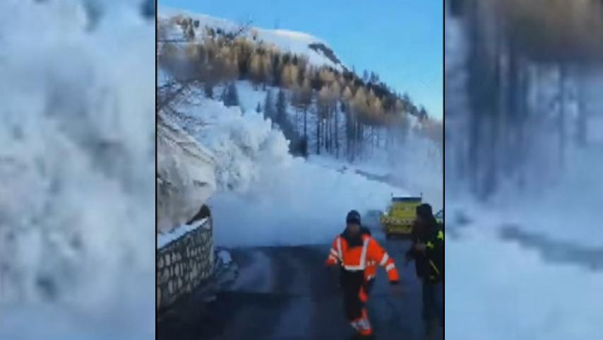 Dramatic video: Avalanche sends crew running