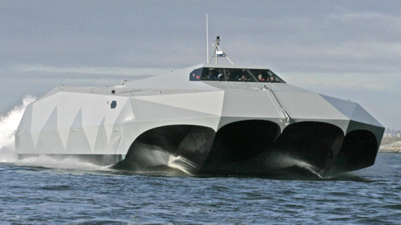 Futuristic Navy stealth attack boat headed to Washington DC