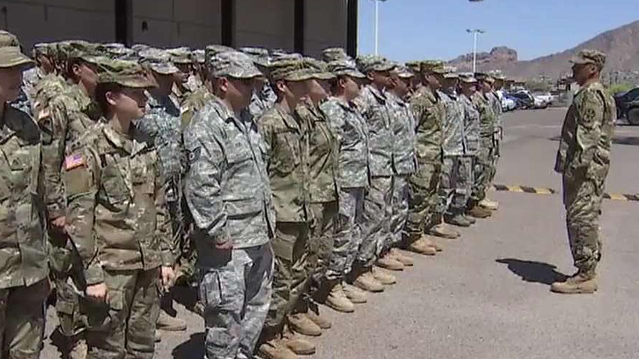 60 Arizona Guardsmen arrive at the Mexican border