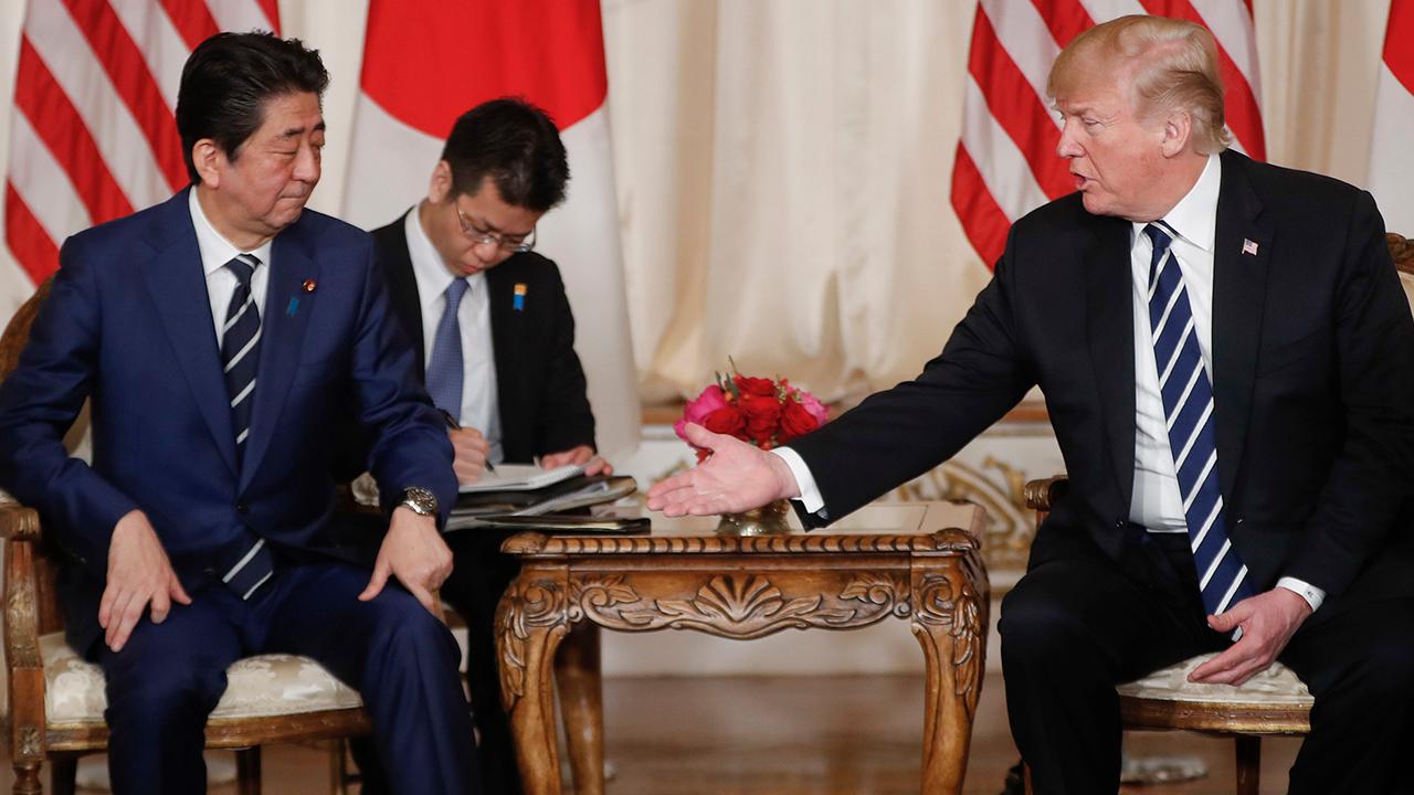 Trump welcomes Japanese PM Abe for high-stakes summit