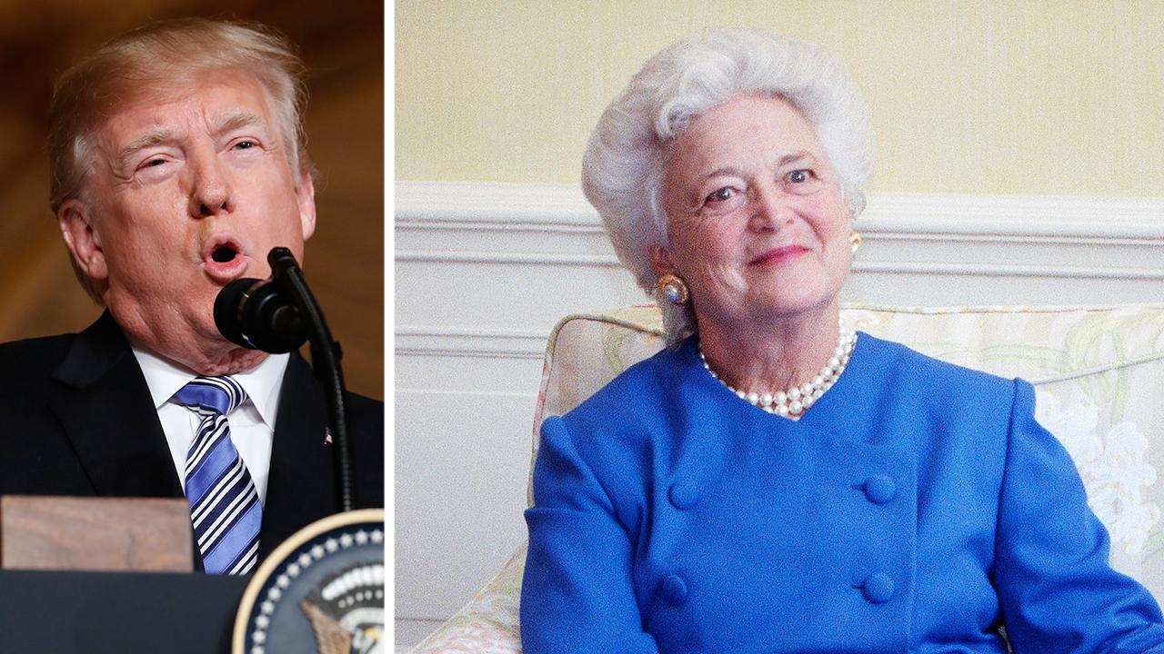 Trump: Our hearts are saddened by passing of Barbara Bush
