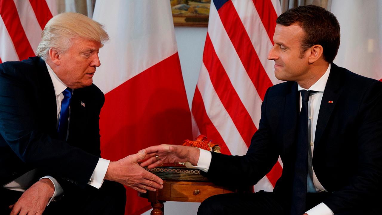 President Trump hosts French president at White House
