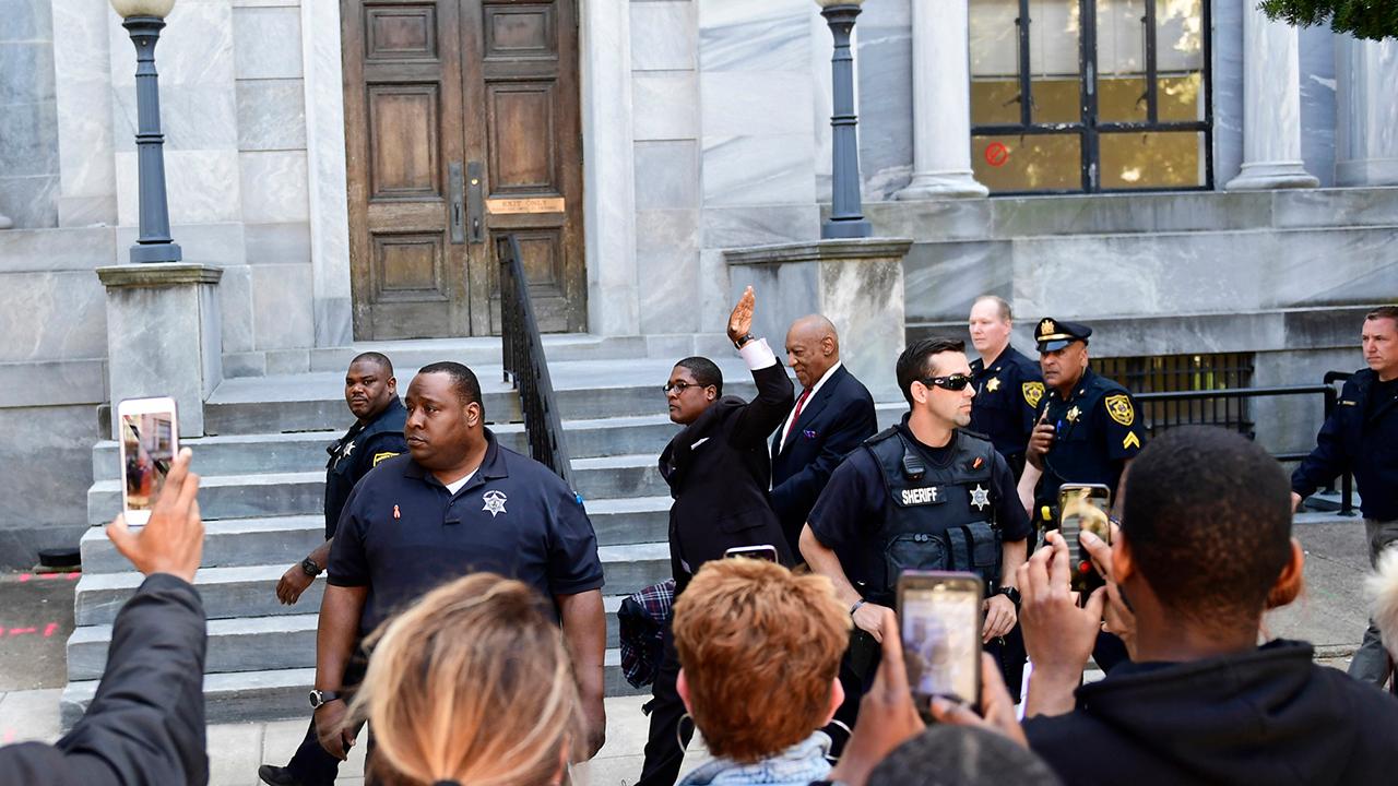 Cosby defiantly leaves court after guilty verdict