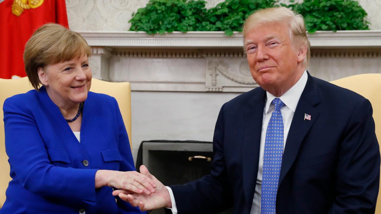 President Trump welcomes Chancellor Merkel to White House