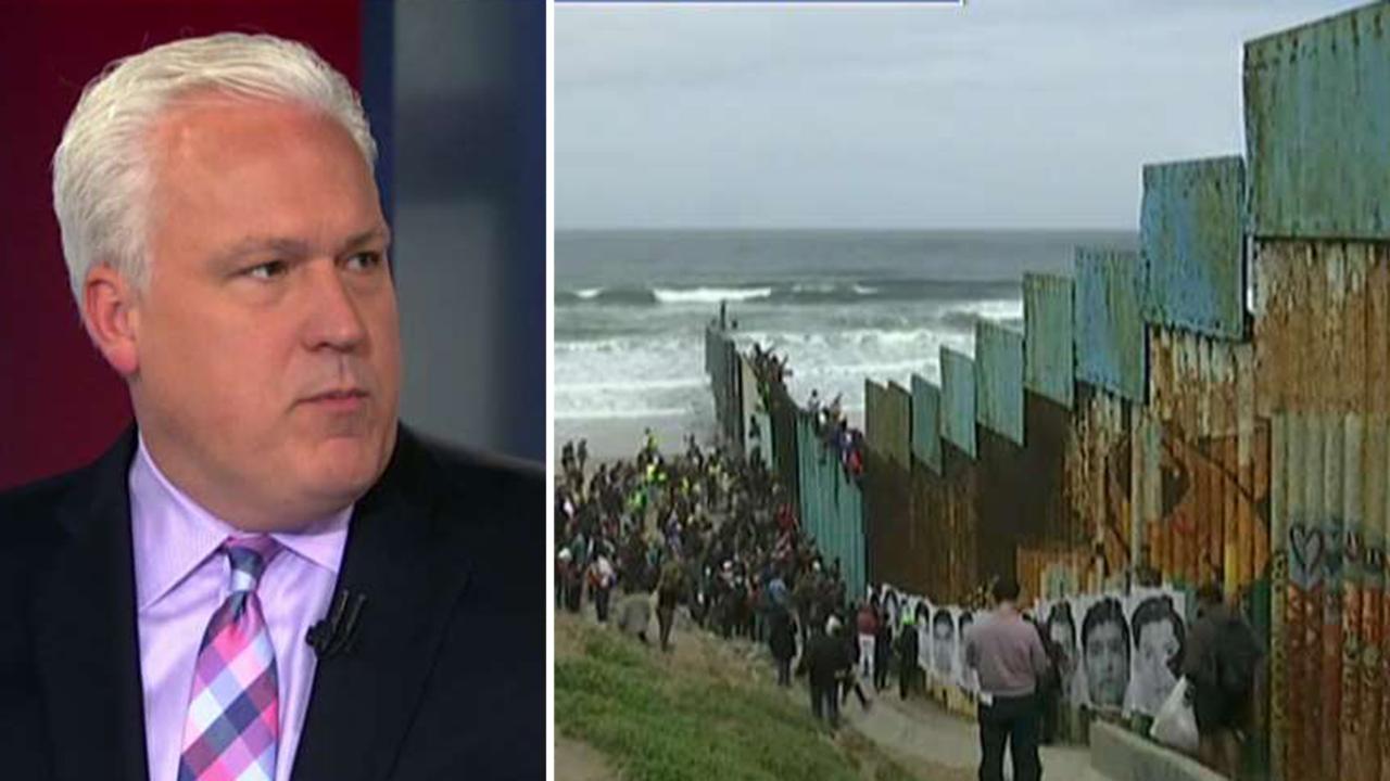 Matt Schlapp reacts as migrant caravan arrives at US border