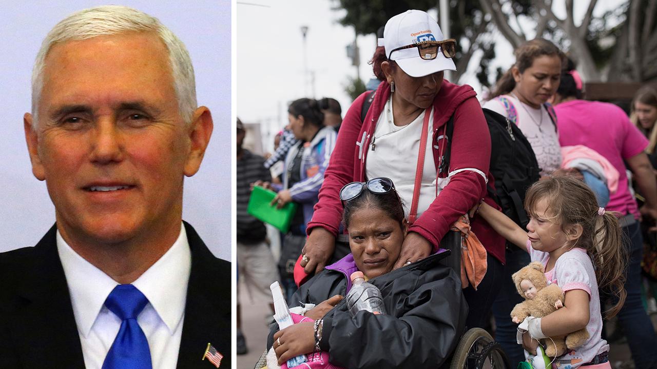 Vice President Pence heads to US border as migrants arrive