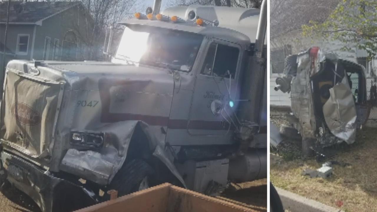 Police say man used stolen big-rig as a weapon