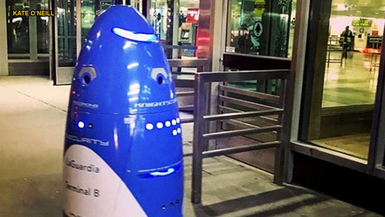 Women, security think LaGuardia's robot is ogling them