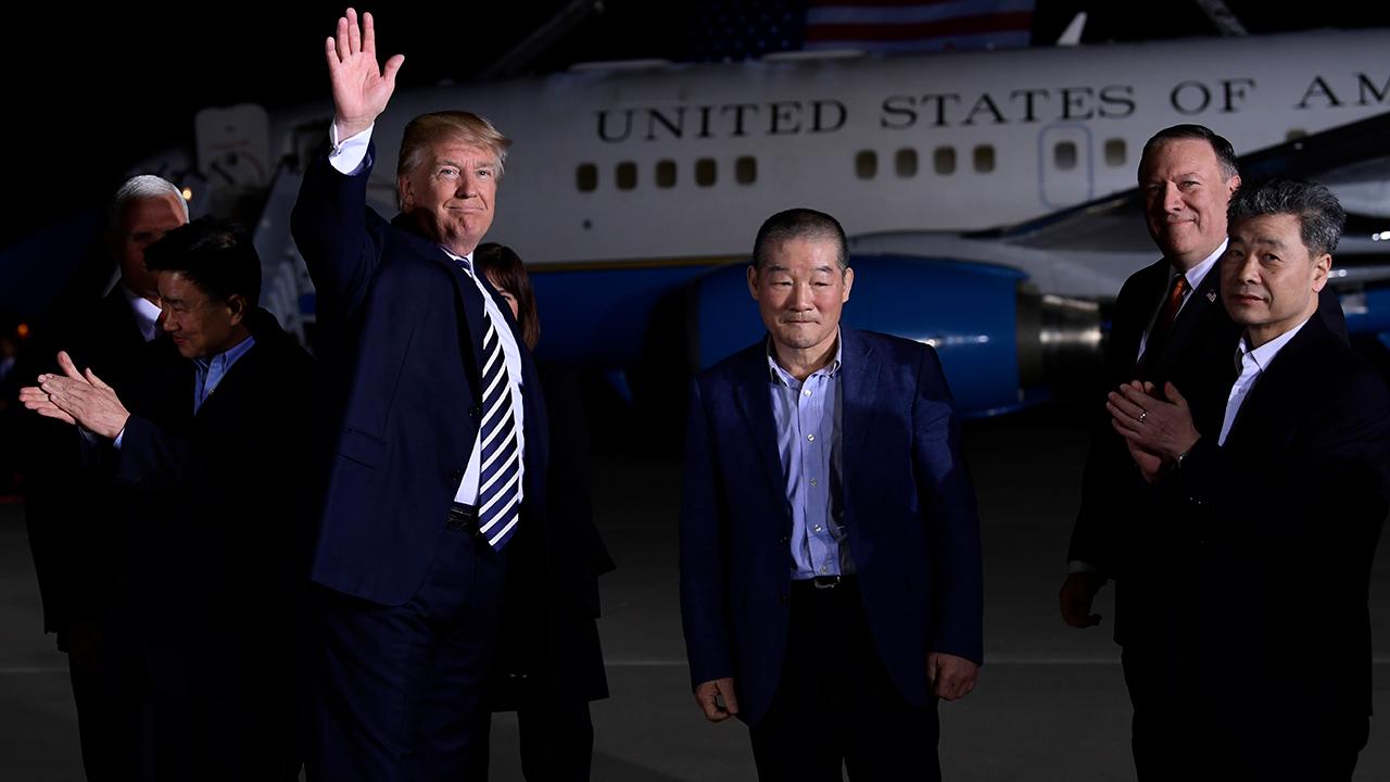 President Trump welcomes Americans freed by North Korea
