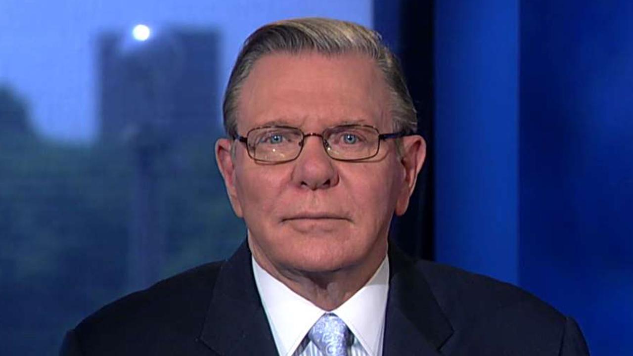 Jack Keane reacts after Russian bombers intercepted by US